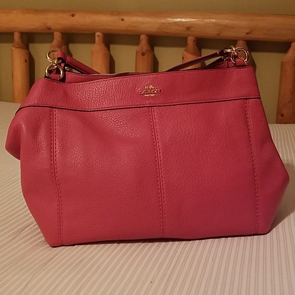Dusty Pink Leather Coach Bag
